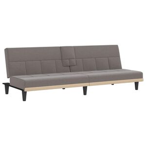 vidaXL B&auml;ddsoffa med muggh&aring;llare taupe tyg
