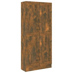 vidaXL Bokhylla r&ouml;kf&auml;rgad ek 82,5x30,5x185,5 cm konstruerat tr&auml;