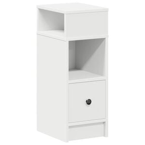 vidaXL S&auml;ngbord med l&aring;da vit 25x31x66 cm