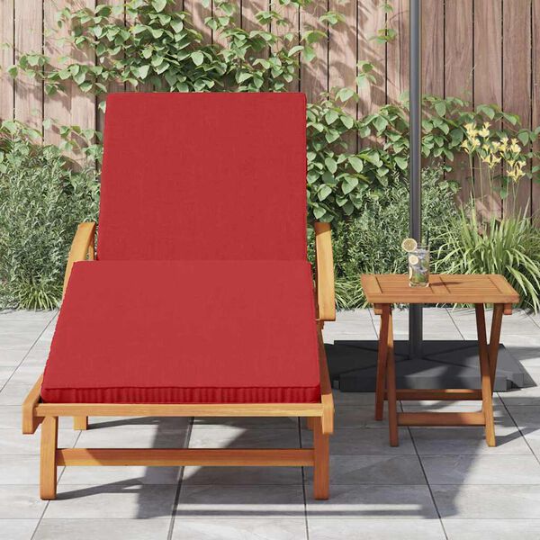 vidaXL Solstol Reclining 2 pcs Röd 40 x 40 x 40cm Massivt akaciaträ