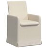 vidaXL Matstolar med hjul 2 pcs Beige 57 x 67 x 95 cm Linne