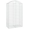 vidaXL Gabion b&aring;gformad 100x50x160/180 cm galvaniserat j&auml;rn