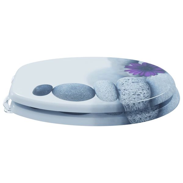 vidaXL Toalettstol Gr&aring; 44 x 38 cm MDF-board