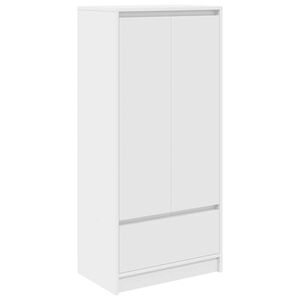 vidaXL Sk&aring;p med l&aring;da vit 55,5x34x119,5 cm konstruerat tr&auml;