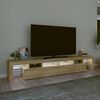vidaXL Tv-b&auml;nk med LED-belysning sonoma ek 230x36,5x40 cm