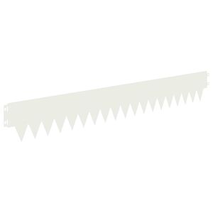 vidaXL Kant f&ouml;r gr&auml;smatta 50 pcs 103 x 15 cm metall Vit