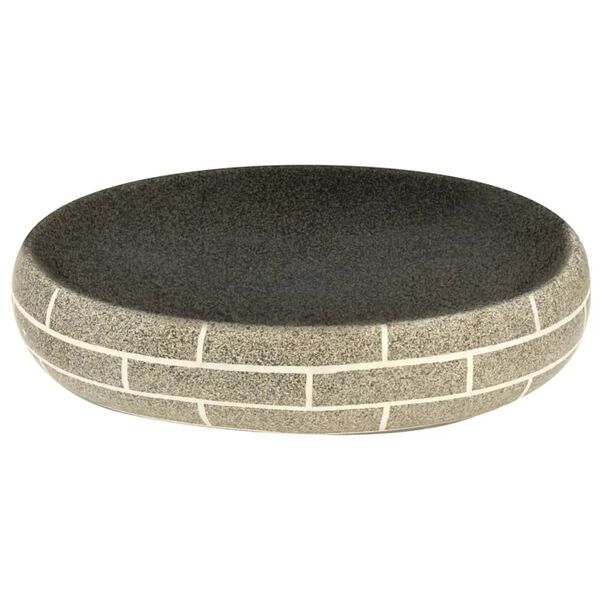 vidaXL Handfat flerfärgad oval 59x40x15 cm keramik