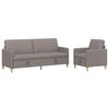 vidaXL Soffgrupp med f&ouml;rvaring 2 st Taupe Polyester
