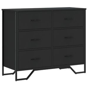 vidaXL Byr&aring; svart 91x35,5x74,5 cm konstruerat tr&auml;