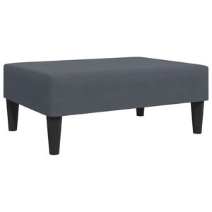 vidaXL Fotpall m&ouml;rkgr&aring; 77x55x31 cm sammet