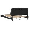 vidaXL Bed Frame without Mattress "Hvar" Black and White 140x190 cm Faux Leather
