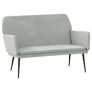 vidaXL B&auml;nk ljusgr&aring; 108x79x79 cm sammet