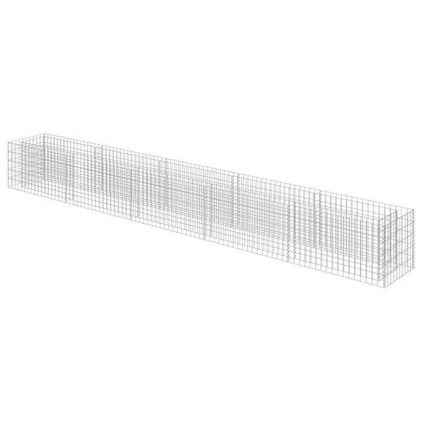 vidaXL Planteringsgabion upph&ouml;jd galvaniserat st&aring;l 450x50x50 cm