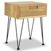 vidaXL S&auml;ngbord 40x30x50 cm massiv teak