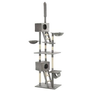 vidaXL Kl&ouml;str&auml;d med sisalpelare 230-260 cm gr&aring;