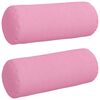 vidaXL Bolsterkuddar 2 st tyg Rosa &Oslash; 15 x 40 cm
