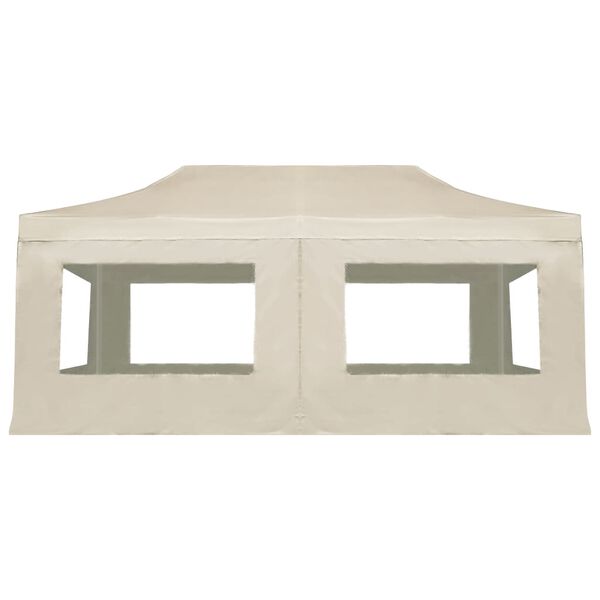 vidaXL Hopf&auml;llbart partyt&auml;lt aluminium med v&auml;ggar 6x3 m gr&auml;ddvit