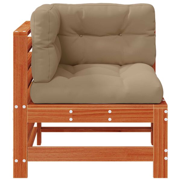 vidaXL Tr&auml;dg&aring;rdsh&ouml;rnssoffa Massivt furu VaxBrun