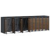 vidaXL F&ouml;rvaring f&ouml;r 3 soptunnor Antracit 340 x 77,5 x 115,5 cm St&aring;l