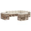 vidaXL Tr&auml;dg&aring;rdsoffset 12 pcs Beige konstrotting