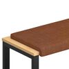 vidaXL B&auml;nk kudde Konstl&auml;der Brun Djup 35 cm