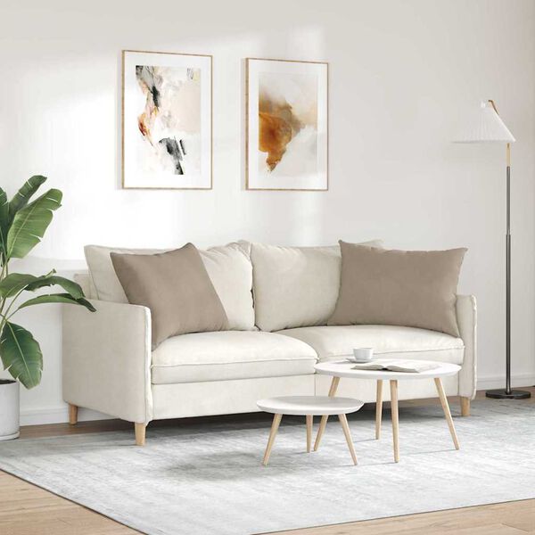 vidaXL Sofakuddar 2 pcs Taupe 70 x 50 cm tyg