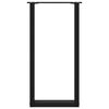 vidaXL Konsolbordsben U-formade 2 st svarta 38x(72-73) cm st&aring;l