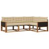 vidaXL Utomhussoffset med kudde 4 pcs Naturlig och Beige