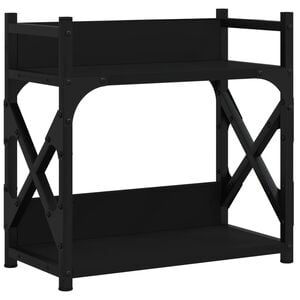 vidaXL Skrivarst&auml;ll 2 hyllor svart 40x20x40 cm konstruerat tr&auml;