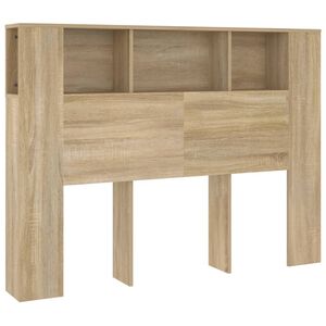 vidaXL S&auml;nggavel med f&ouml;rvaring sonoma-ek 140x18,5x104,5 cm