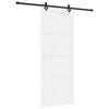 vidaXL Skjutd&ouml;rr ORKDAL 93 x 232 cm Konstruerat tr&auml; Vit och svart