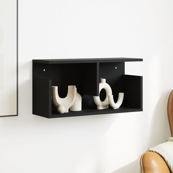 vidaXL Väggskåp 60x20x30 cm svart konstruerat trä