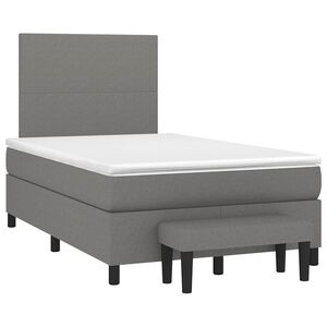 vidaXL Rams&auml;ng med madrass m&ouml;rkbrun 120x190 cm tyg