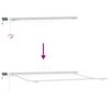 vidaXL Markisram med LED -remsljus Vit 500 × 300 cm Aluminium