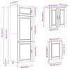 vidaXL Köksskåpsset Porto 8 delar vit konstruerat trä