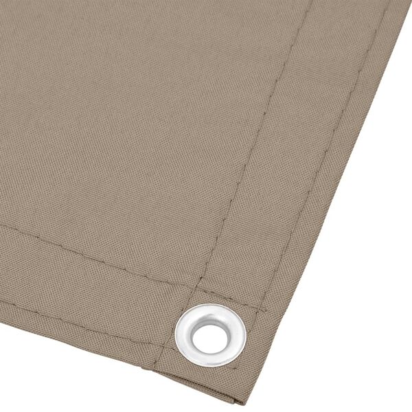 vidaXL Balkongsk&auml;rm taupe 75x700 cm 100% polyester oxford