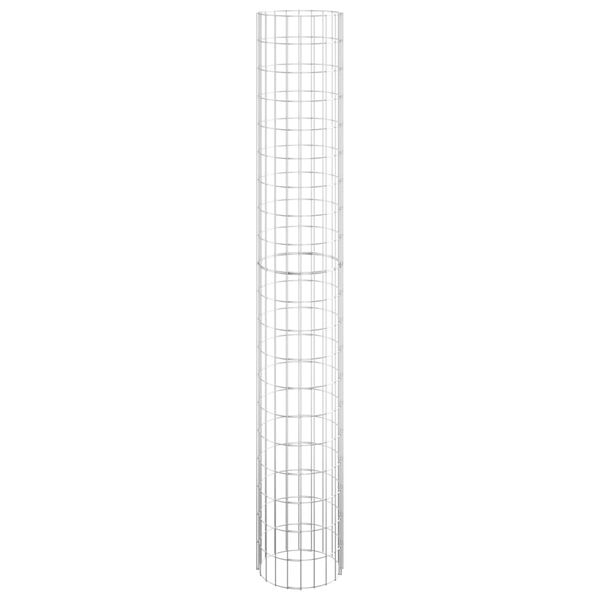 vidaXL Planteringsgabion 3 st upphöjd rund galvaniserat stål Ø30x200cm