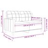 vidaXL 2-sitssoffa ljusgrå 120 cm tyg