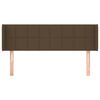 vidaXL S&auml;nggavel med kanter m&ouml;rkbrun 147x16x78/88 cm tyg