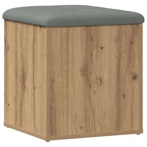vidaXL F&ouml;rvaringsb&auml;nk hantverksm&auml;ssig ek 42x42x45 cm konstruerat tr&auml;