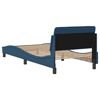 vidaXL Bed Frame with Headboard "Dover" Blue 90x190 cm Fabric