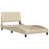vidaXL Bed Frame without Mattress "Hanko" Cream 100x200 cm Fabric
