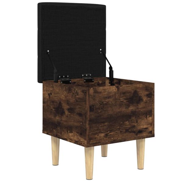 vidaXL Förvaringsbänk rökfärgad ek 42x42x46 cm konstruerat trä