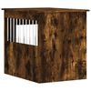 vidaXL Hundbur/sidobord rökfärgad ek 55x75x65 cm konstruerat trä