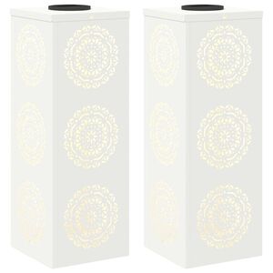 vidaXL Solar LED Stig Ljus 2 st Varmvit 18 x 18 x 50 cm