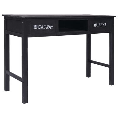 vidaXL Avlastningsbord svart 110x45x76 cm trä