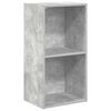 vidaXL Bokhylla 2 hyllor betonggr&aring; 40x30x76,5 cm konstruerat tr&auml;