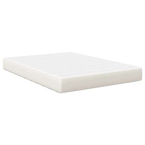 vidaXL S&auml;ngmadrass med madrass Kr&auml;m 140 x 190 cm tyg