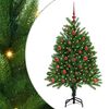 vidaXL Julgran med 150 LED-lampor med stativ Gr&ouml;n 120 cm PE