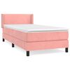vidaXL Rams&auml;ng med madrass rosa 100x200 cm sammet